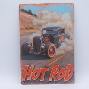 PLAQUE HOT ROD 20X30CM