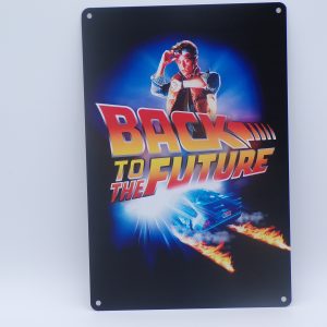 PLAQUE RETOUR VERS LE FUTUR  METAL 20X30CM