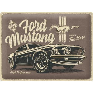 PLAQUE FORD MUSTANG 1969 MEET THE BOSS